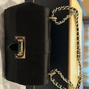 Aspinal of London Micro Lottie crossbody bag in Black Satin